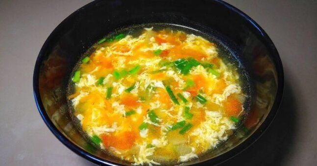 sopa de ovos para a gota