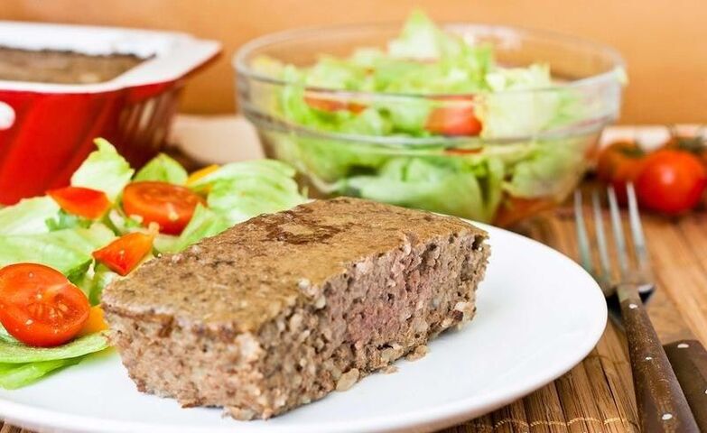 pudim de carne ao vapor para a pancreatite