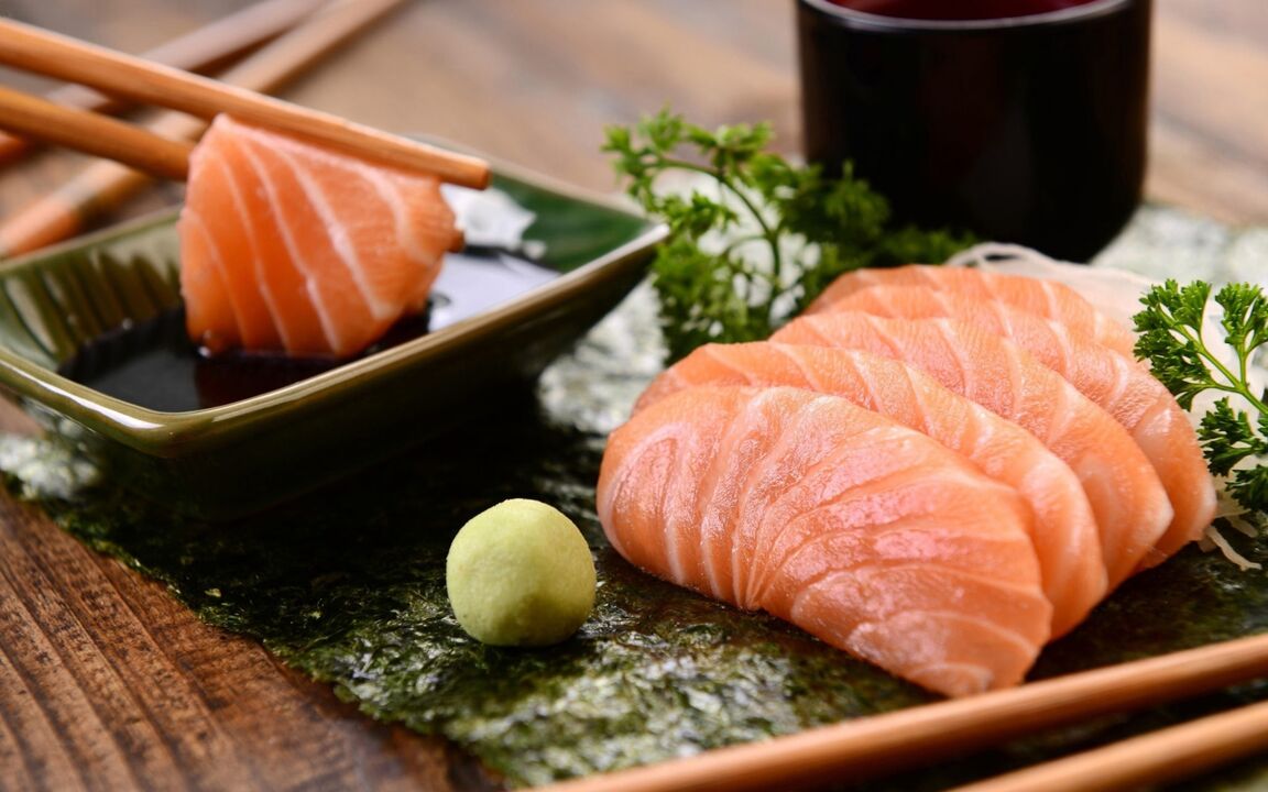 O peixe é un dos alimentos básicos da dieta xaponesa, con excepción das variedades graxas como o salmón.