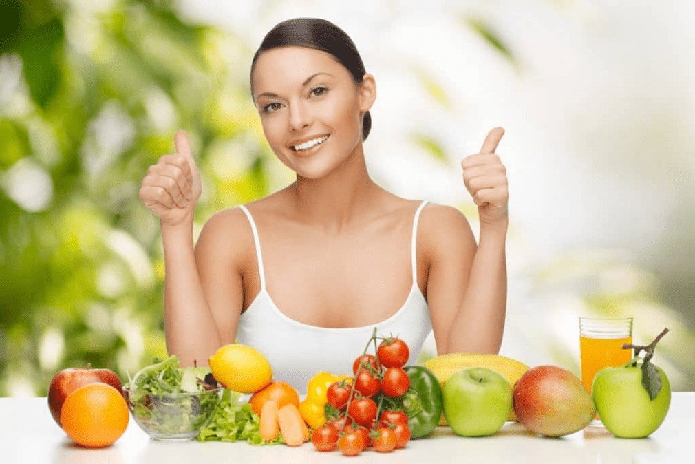 froitas e verduras nunha dieta
